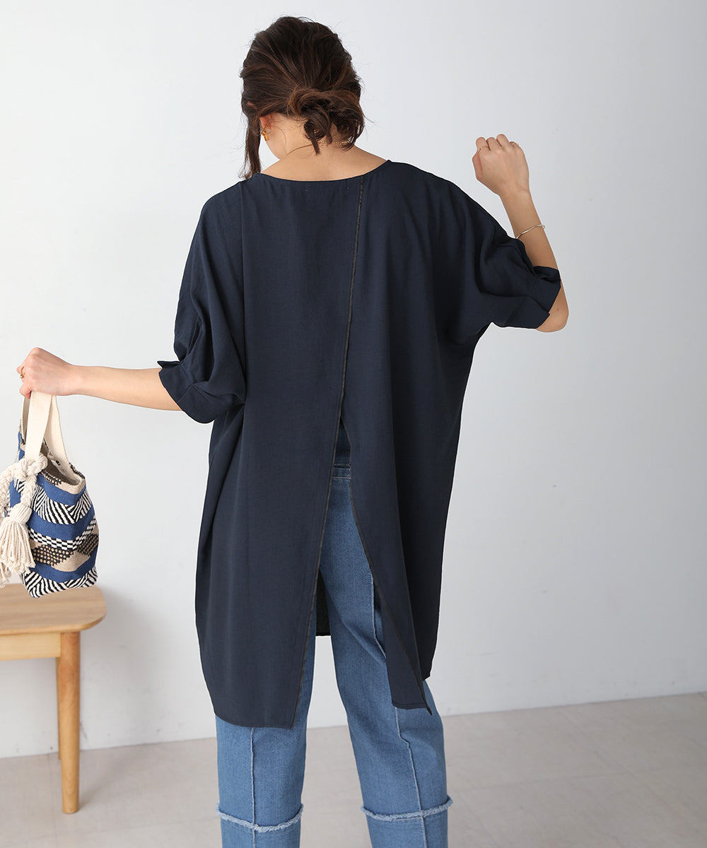 BouJeloud 麻ライクバックシャンチュニック