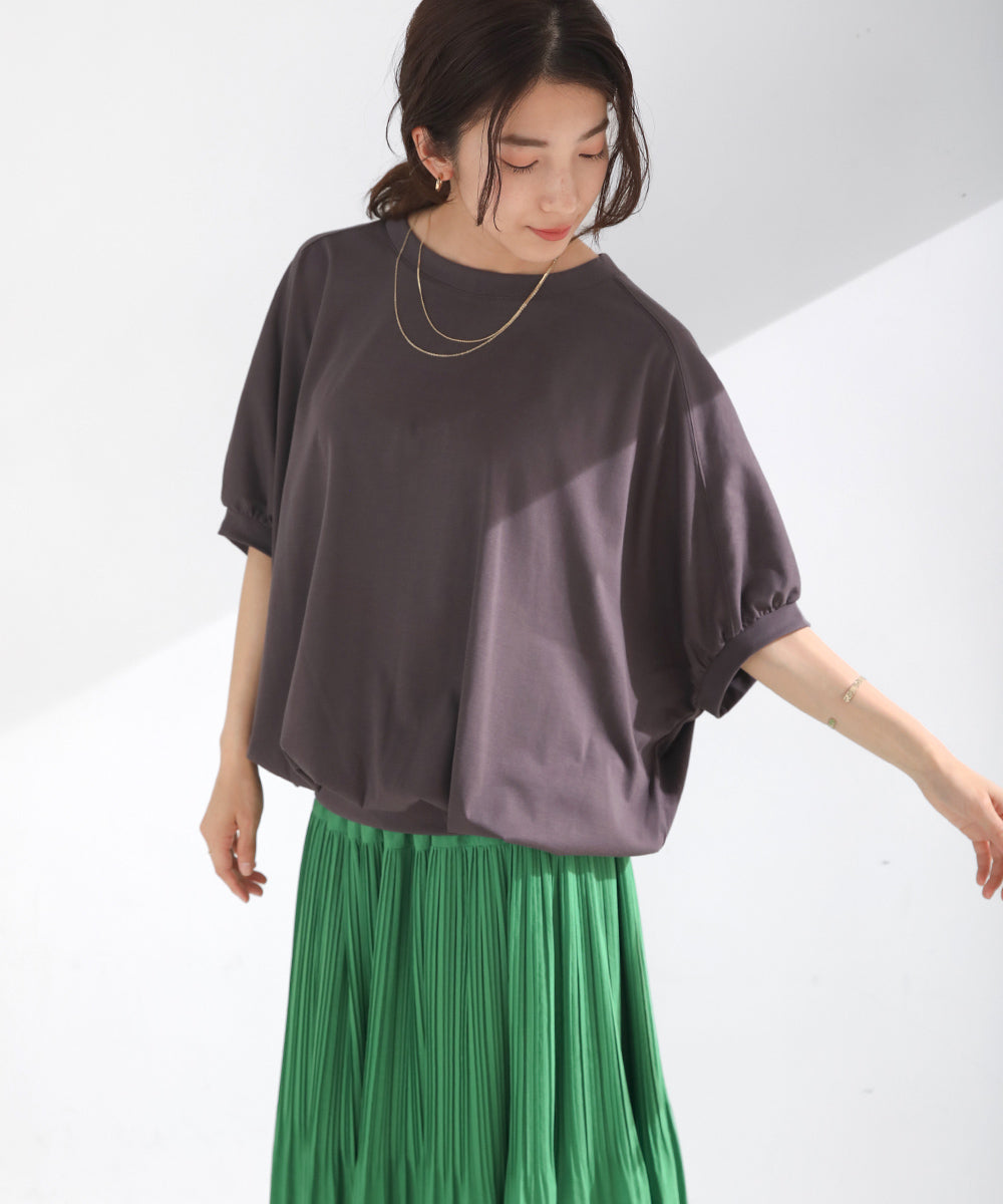 BouJeloud プレーティング天竺ドルマンTシャツ