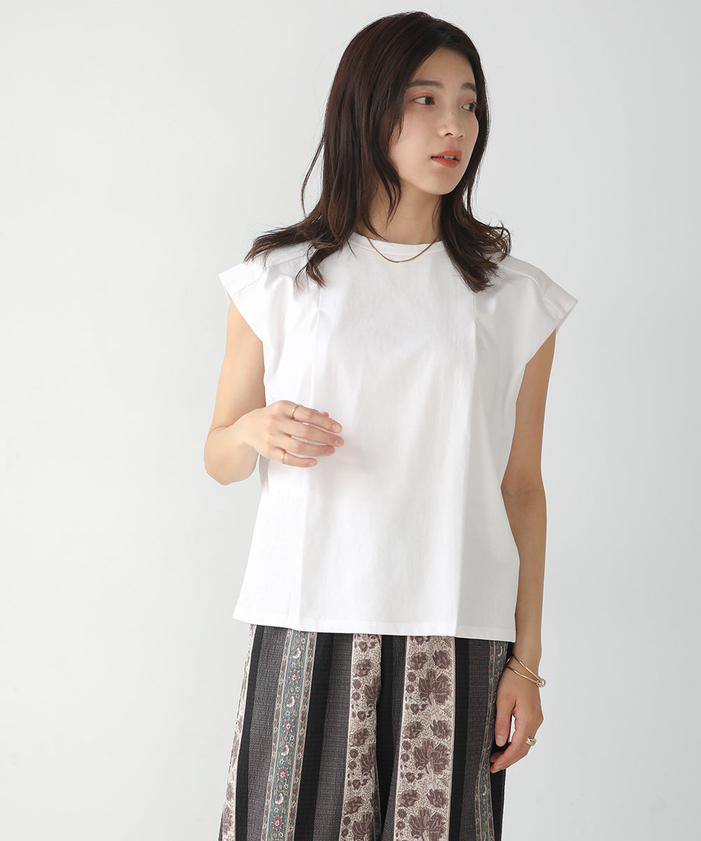 BouJeloud 前タックシンプルカットソー