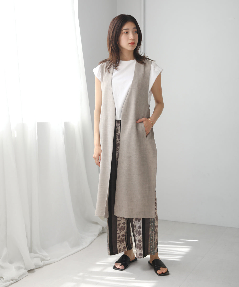 BouJeloud 前タックシンプルカットソー