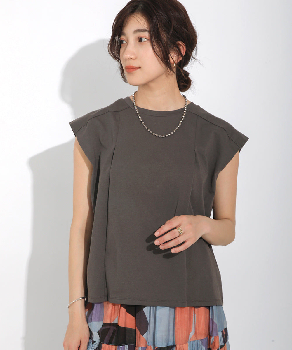 BouJeloud 前タックシンプルカットソー