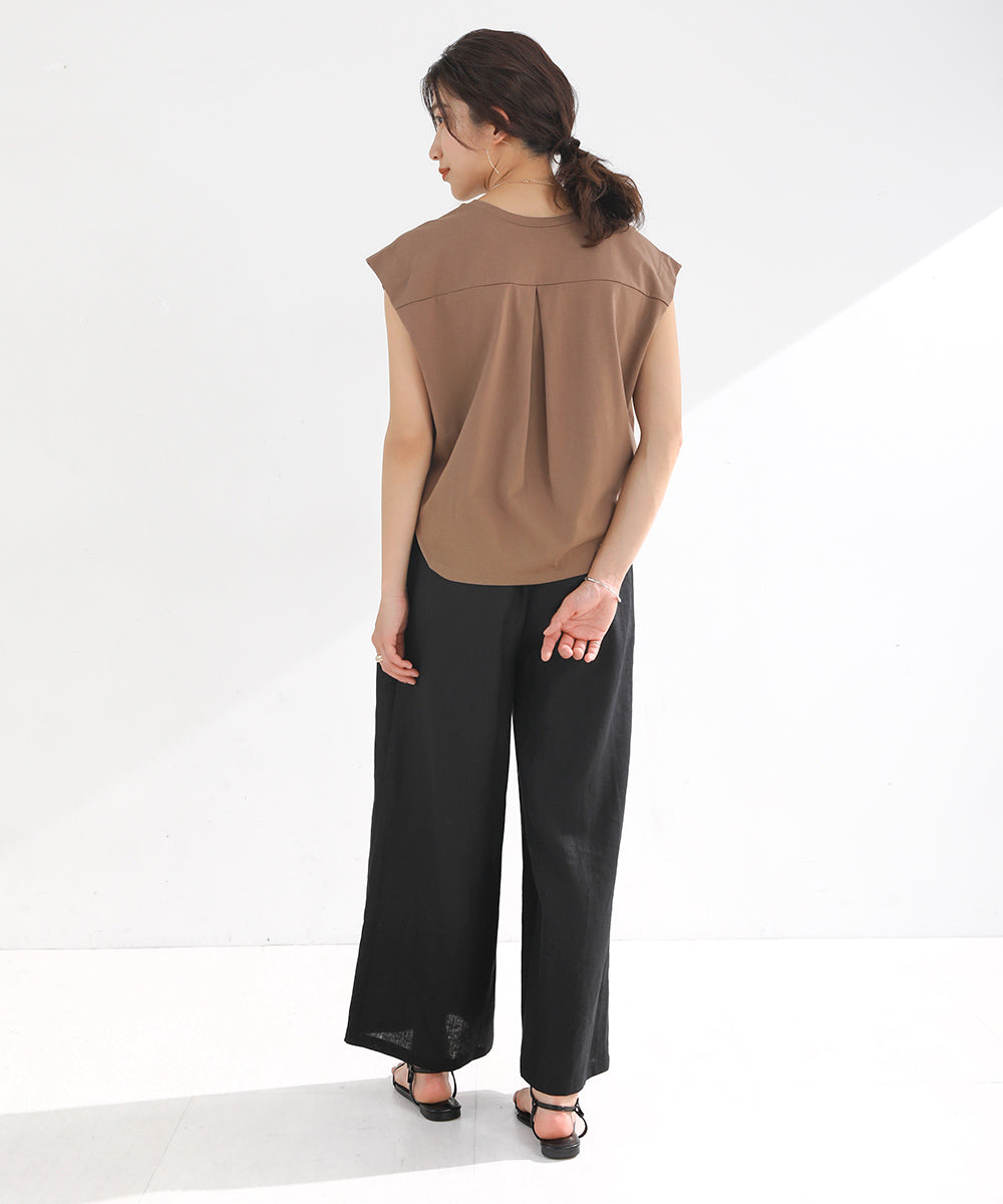 BouJeloud 前タックシンプルカットソー