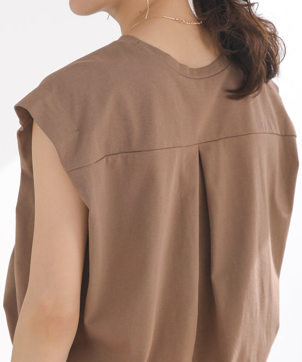BouJeloud 前タックシンプルカットソー