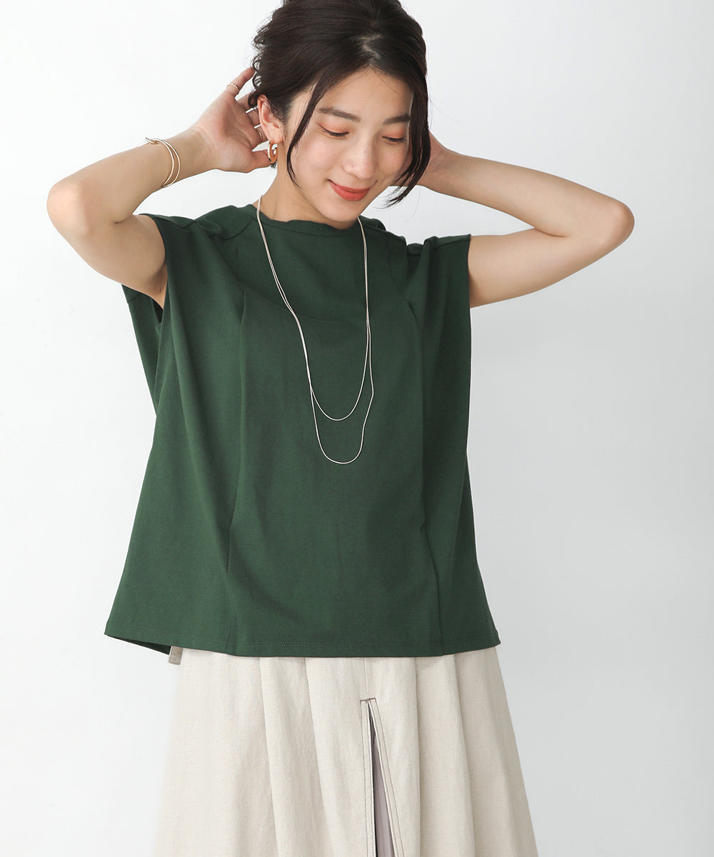 BouJeloud 前タックシンプルカットソー