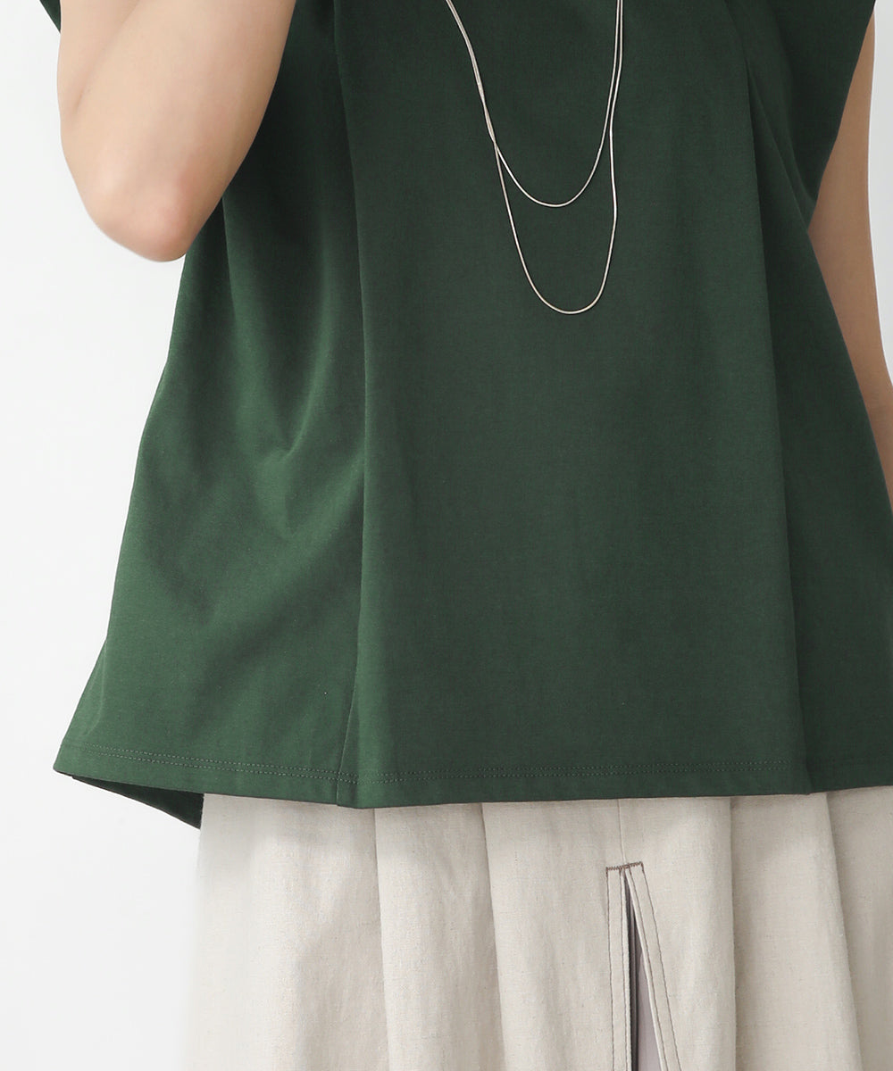 BouJeloud 前タックシンプルカットソー
