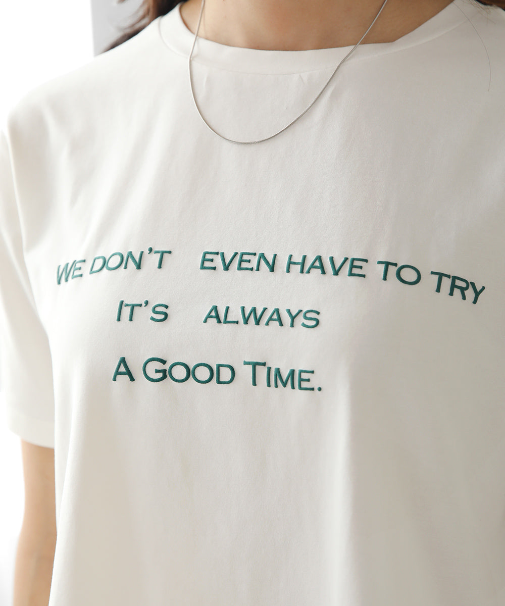 BouJeloud 発泡ロゴプリントTシャツ