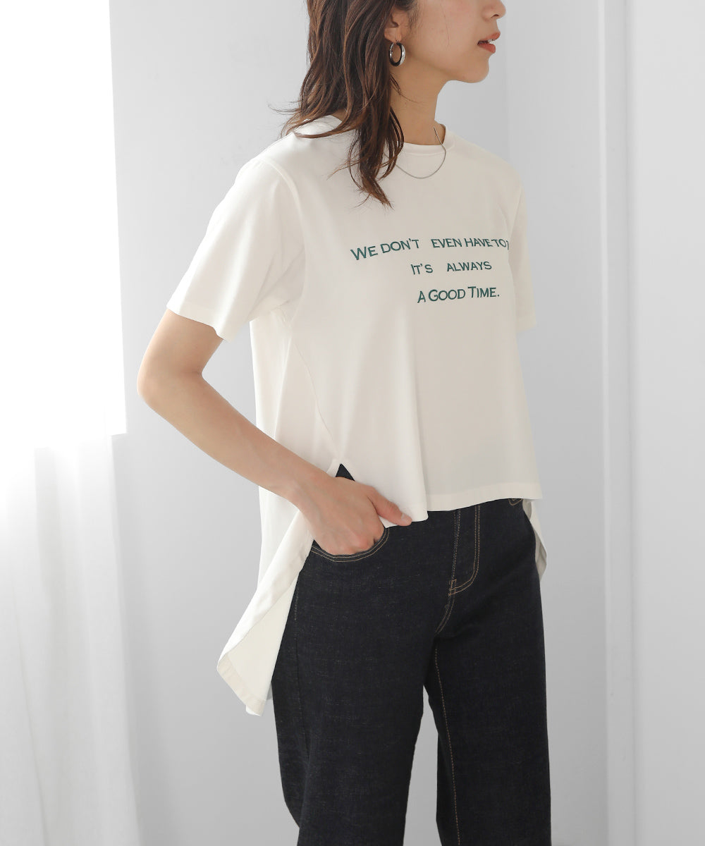 BouJeloud 発泡ロゴプリントTシャツ