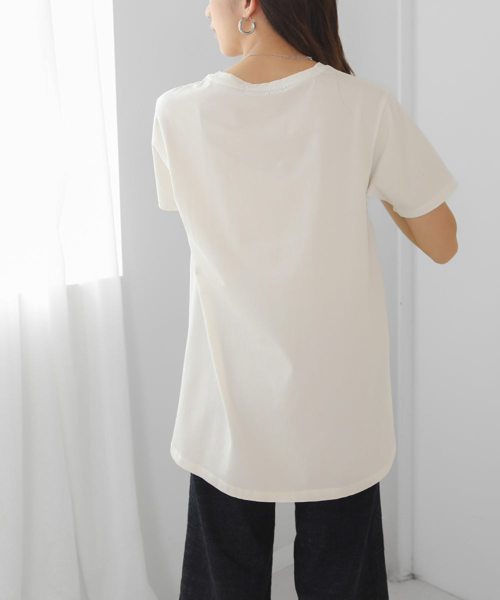 BouJeloud 発泡ロゴプリントTシャツ