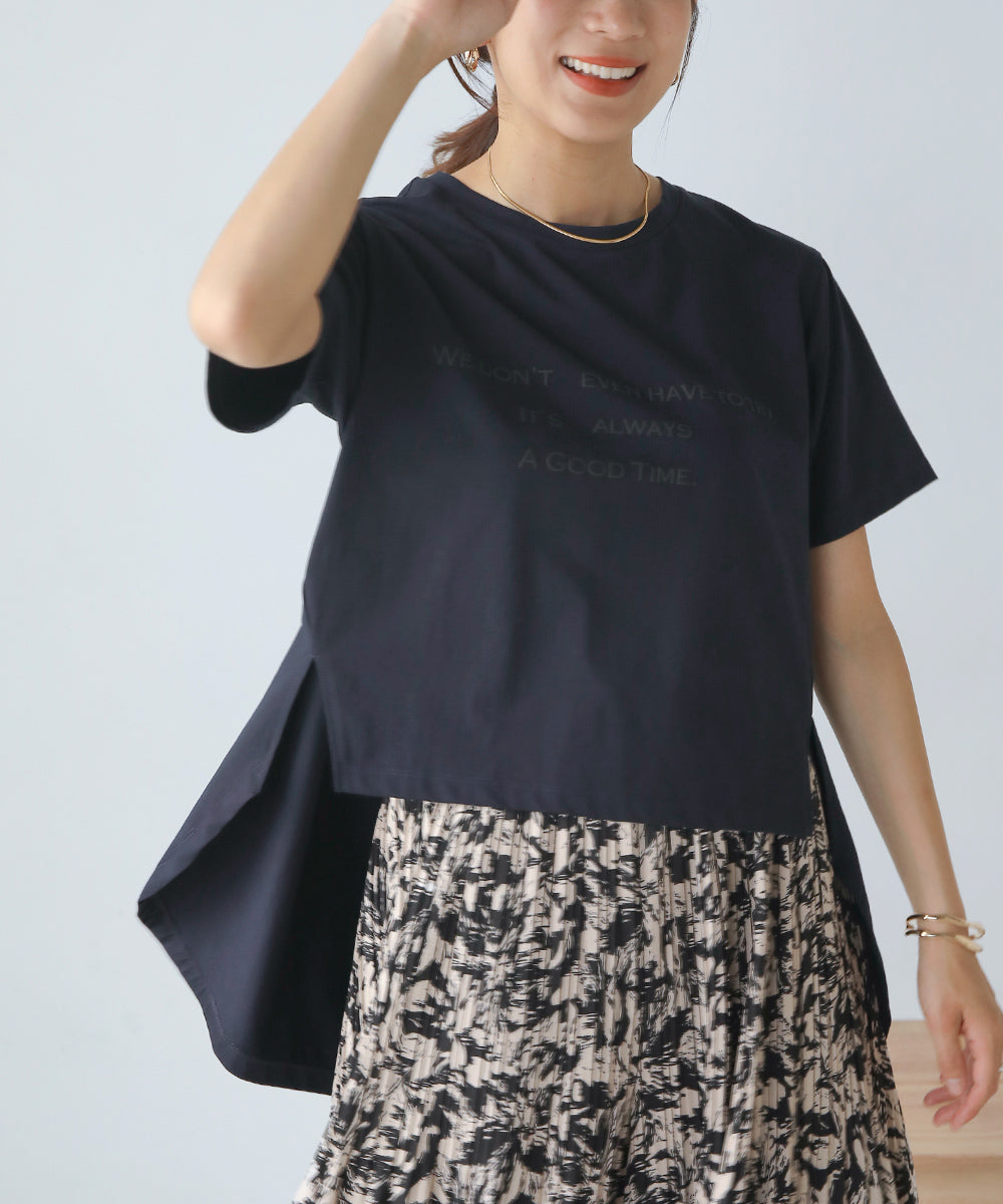 BouJeloud 発泡ロゴプリントTシャツ