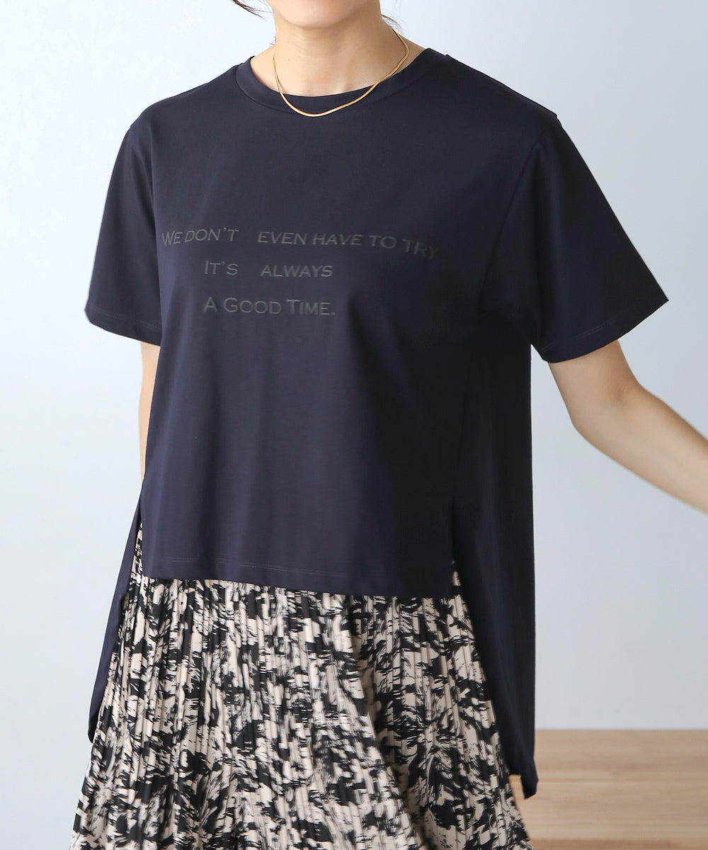 BouJeloud 発泡ロゴプリントTシャツ