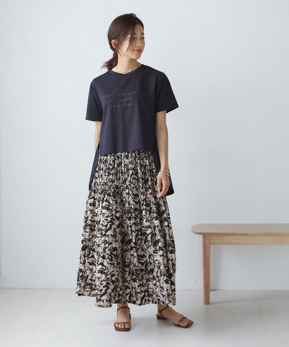 BouJeloud 発泡ロゴプリントTシャツ