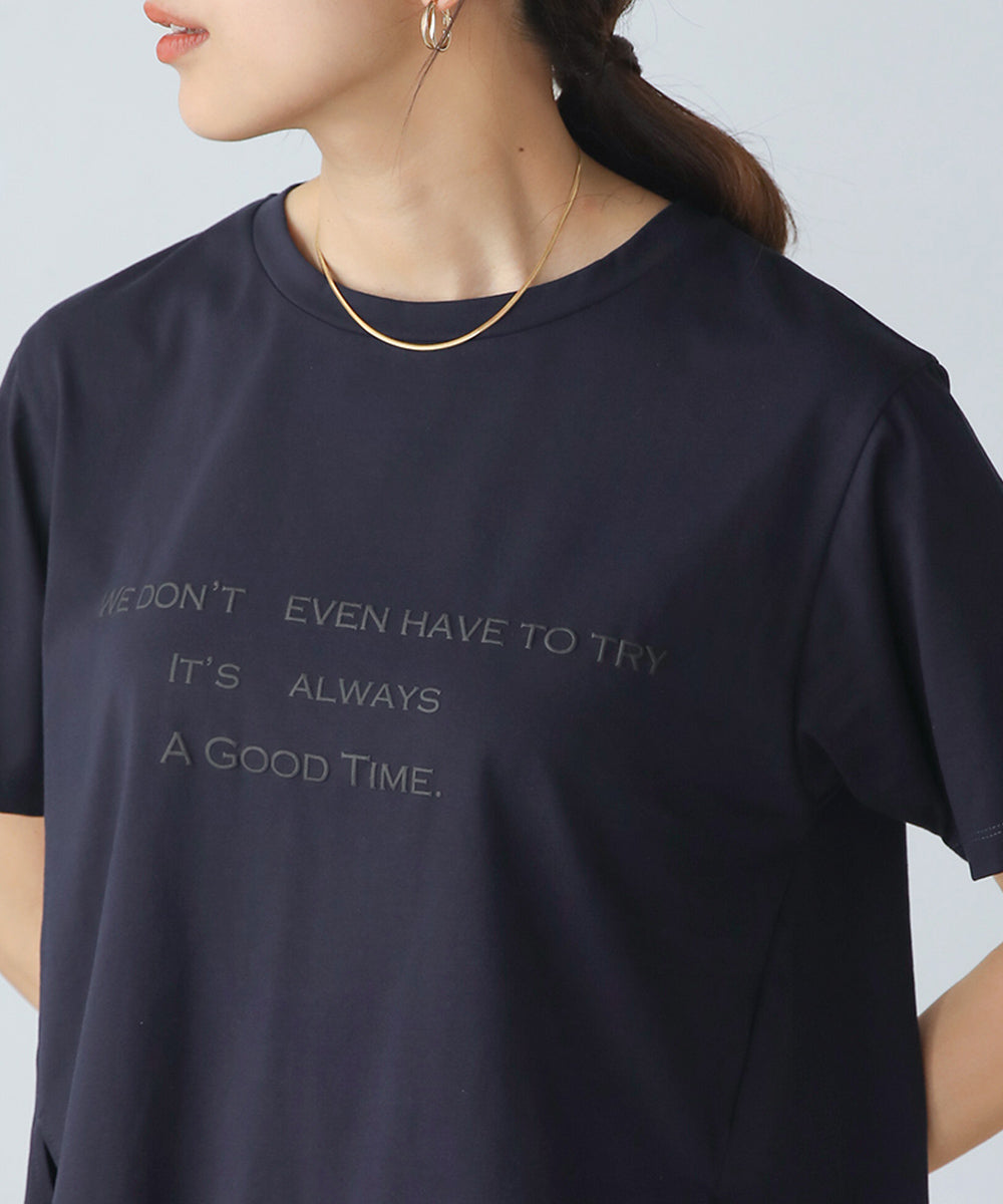 BouJeloud 発泡ロゴプリントTシャツ
