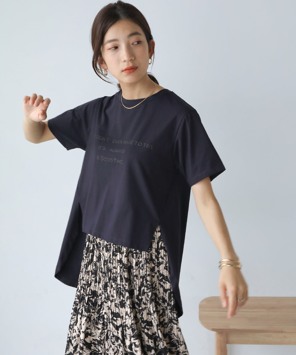 BouJeloud 発泡ロゴプリントTシャツ