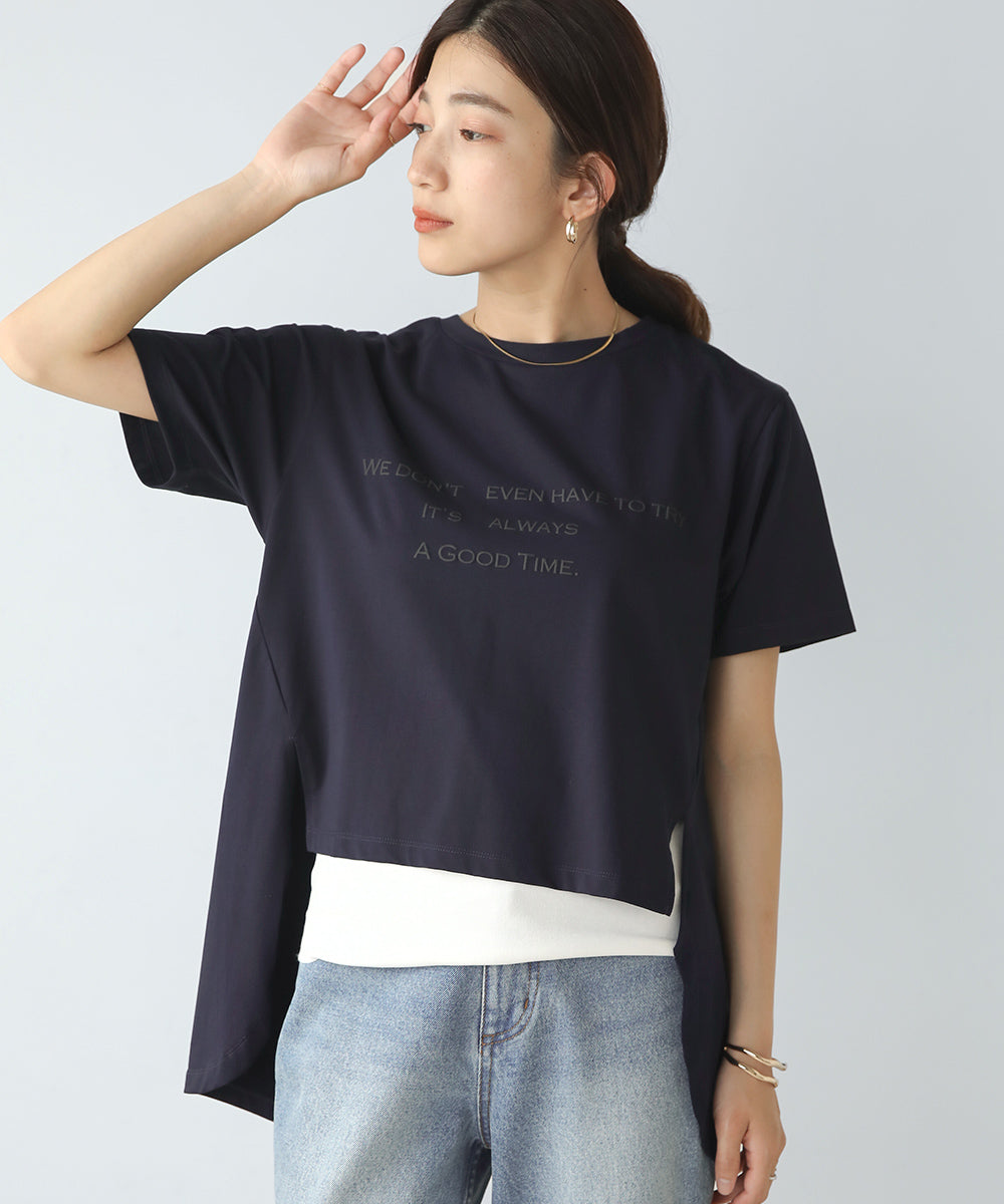 BouJeloud 発泡ロゴプリントTシャツ