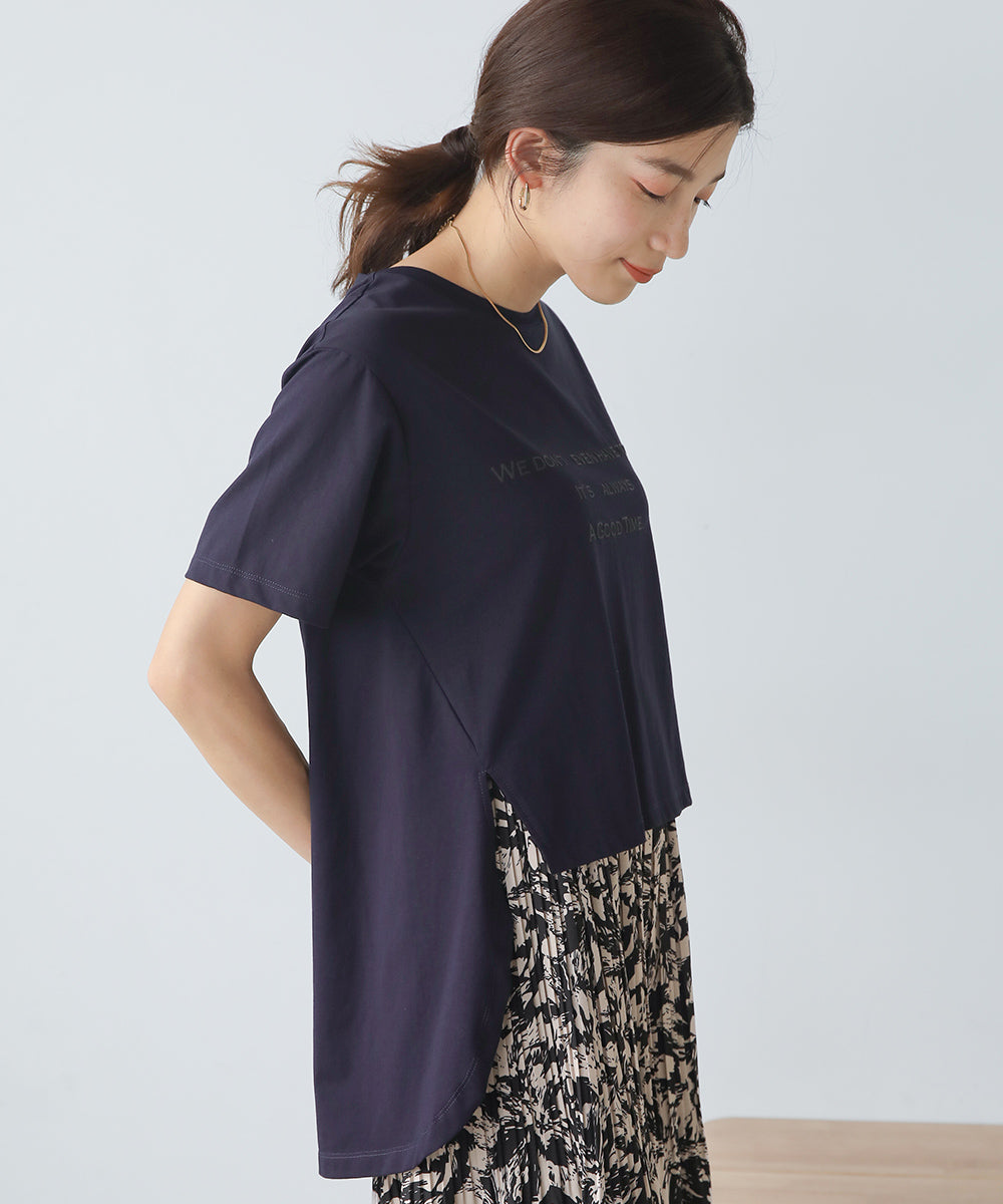 BouJeloud 発泡ロゴプリントTシャツ