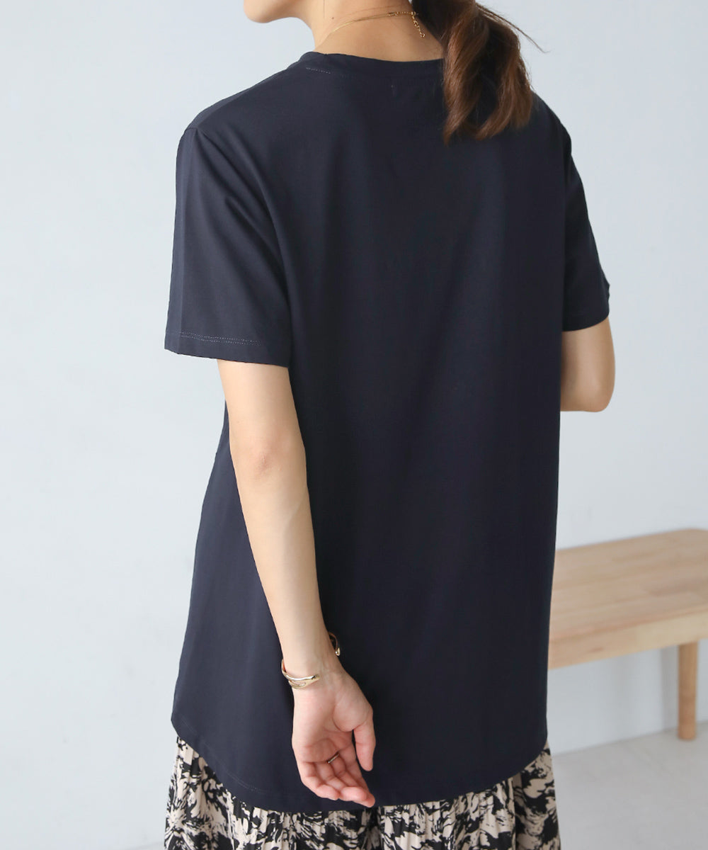 BouJeloud 発泡ロゴプリントTシャツ