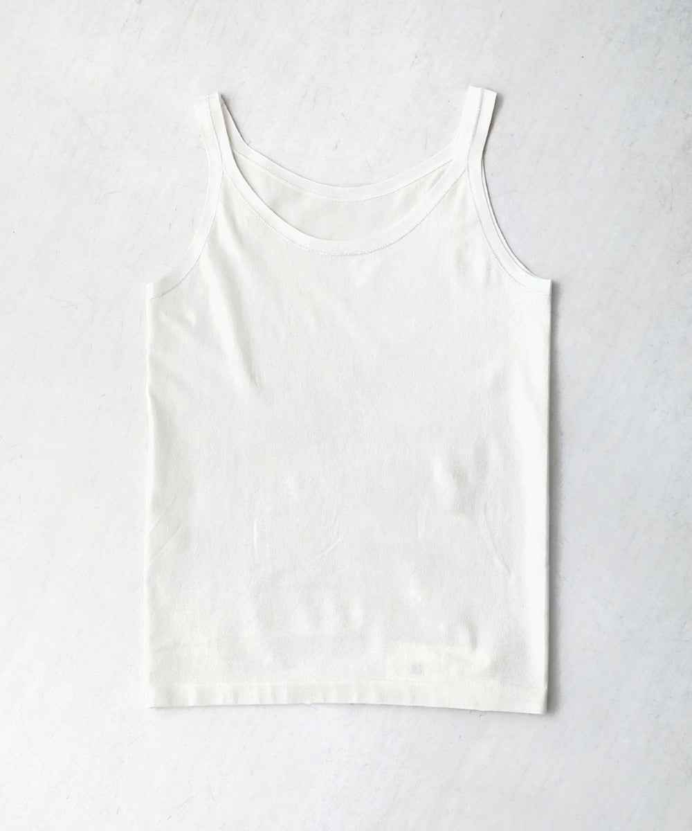 BouJeloud 丸編みフライスラメ刺繍タンク