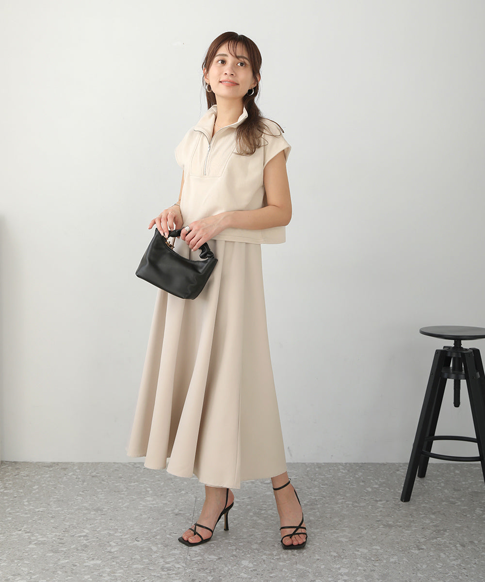 BouJeloud ハーフジップワンピセット
