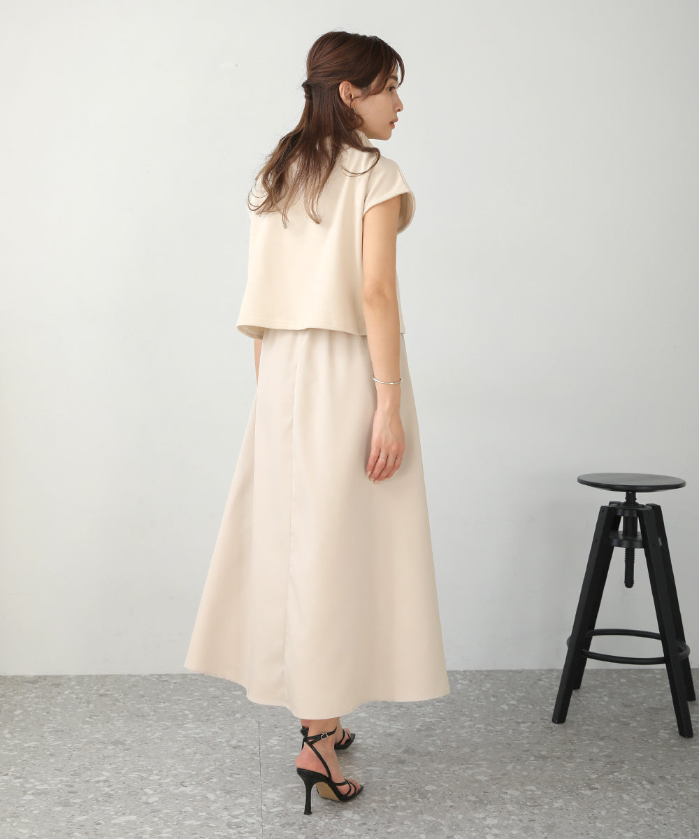 BouJeloud ハーフジップワンピセット