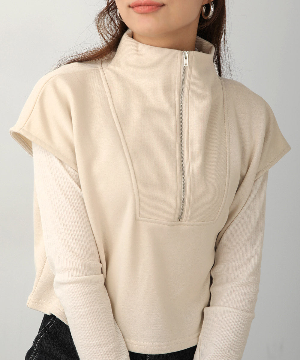 BouJeloud ハーフジップワンピセット