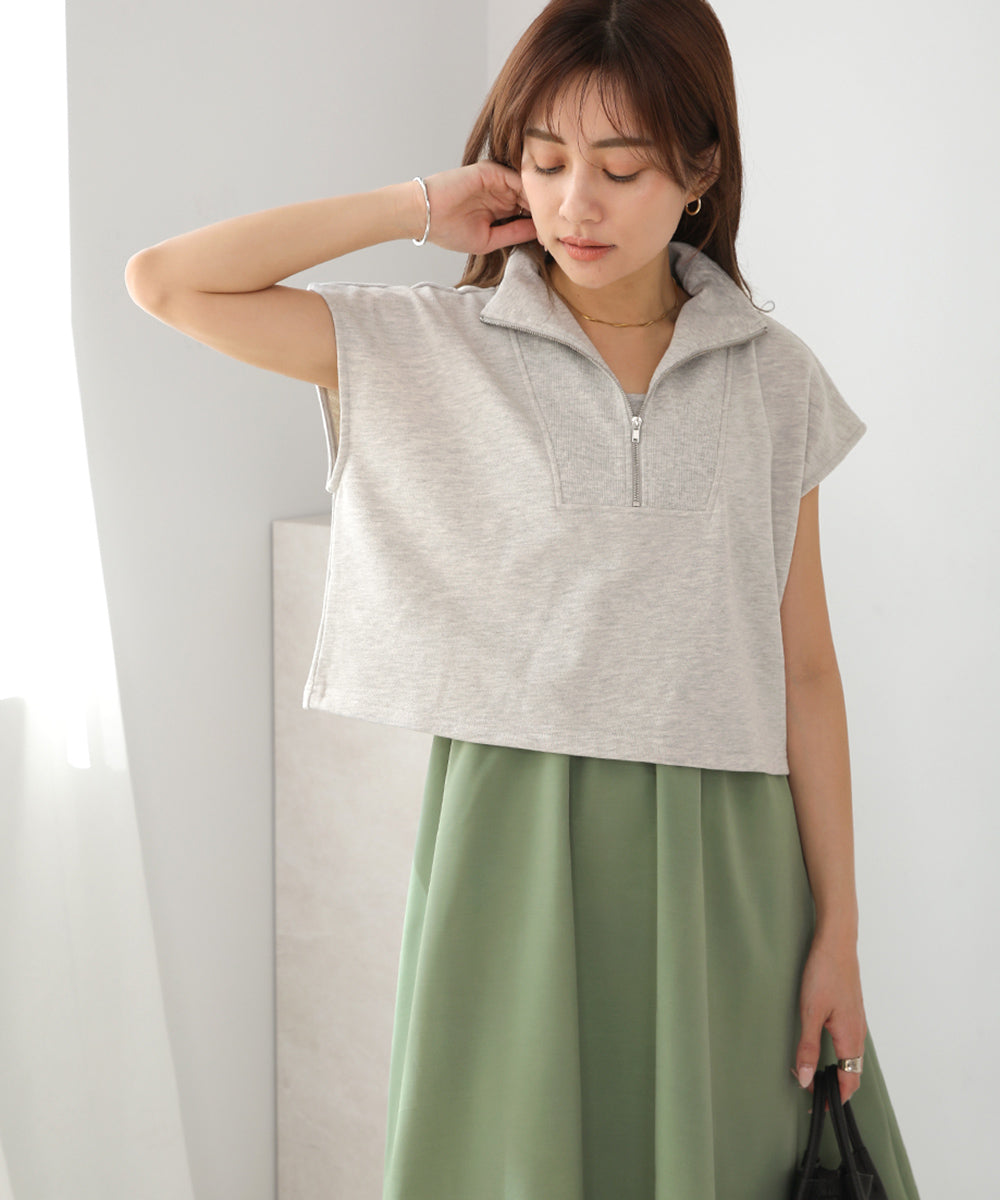 BouJeloud ハーフジップワンピセット