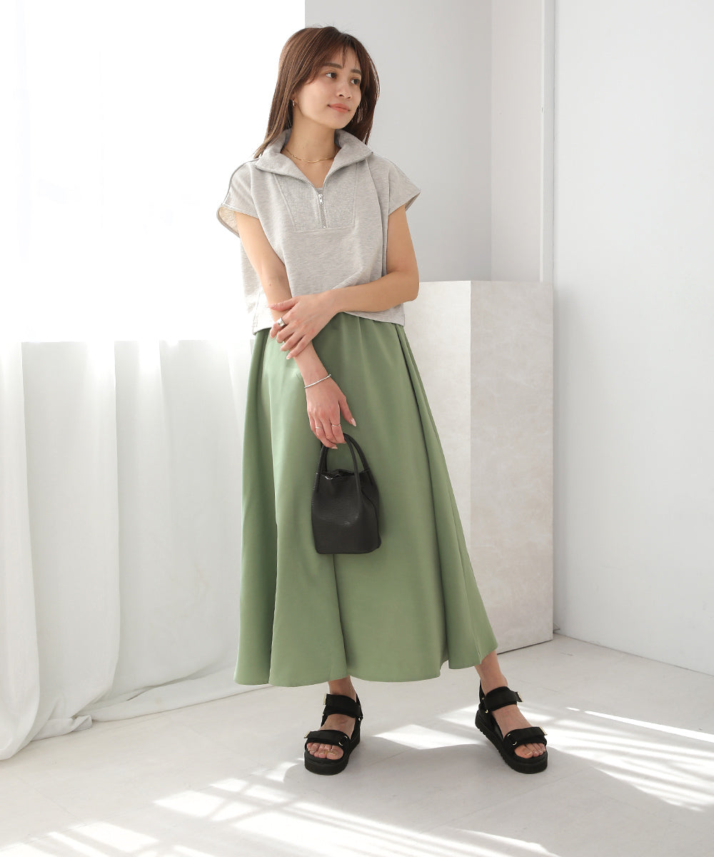 BouJeloud ハーフジップワンピセット