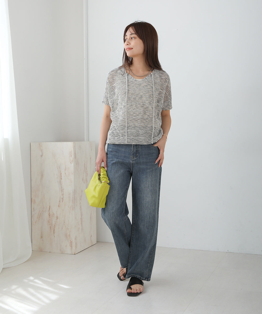 BouJeloud ラメラッシュ編2wayトップス