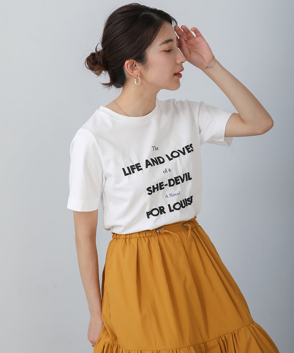 BouJeloud 発泡プリントロゴTシャツ