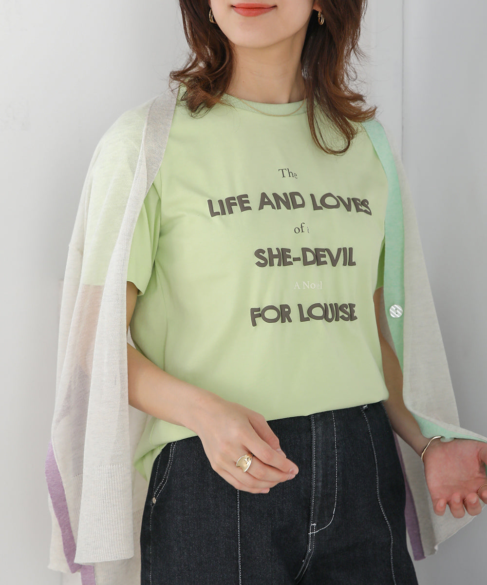 BouJeloud 発泡プリントロゴTシャツ