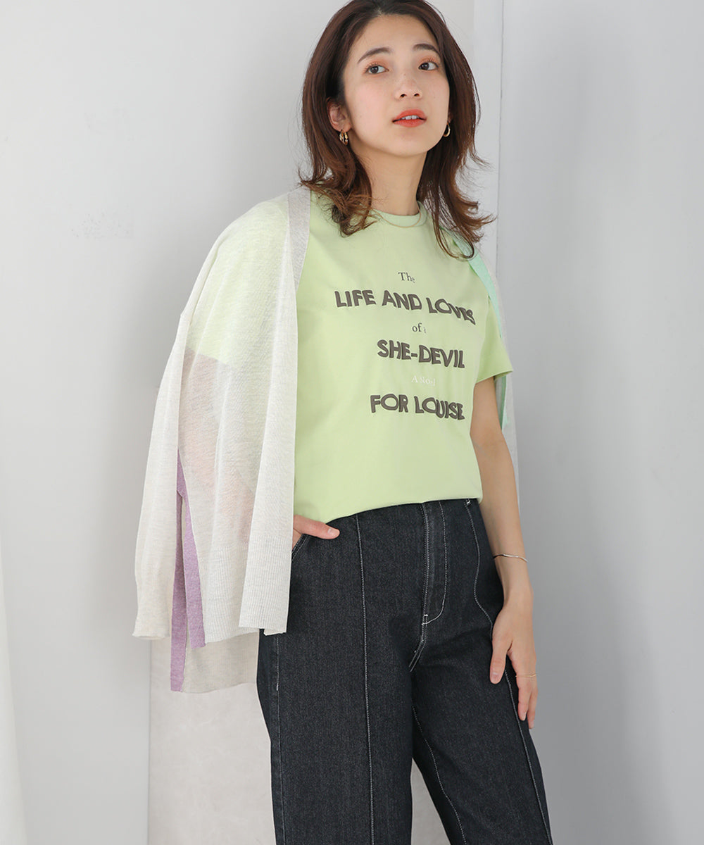 BouJeloud 発泡プリントロゴTシャツ