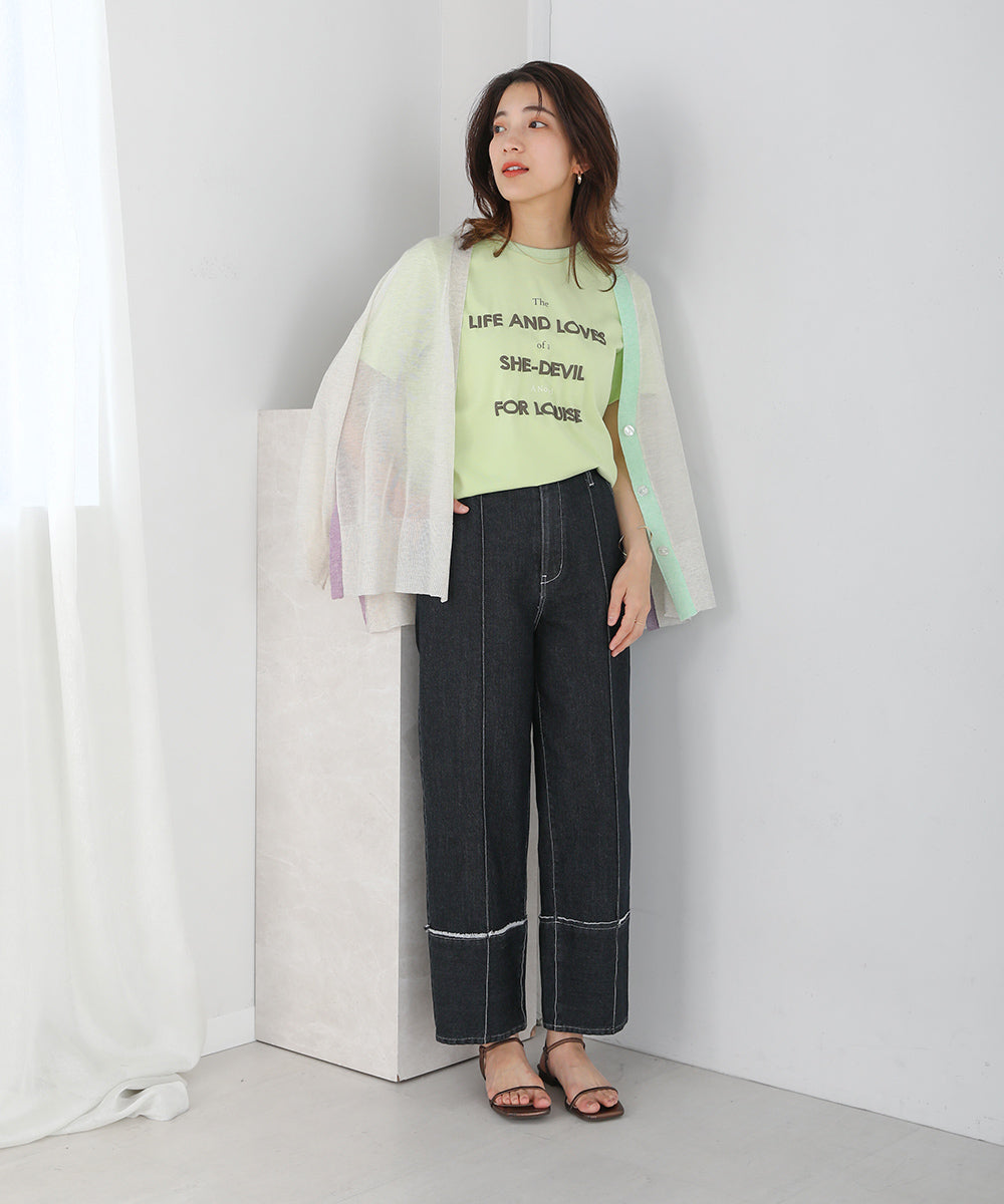 BouJeloud 発泡プリントロゴTシャツ