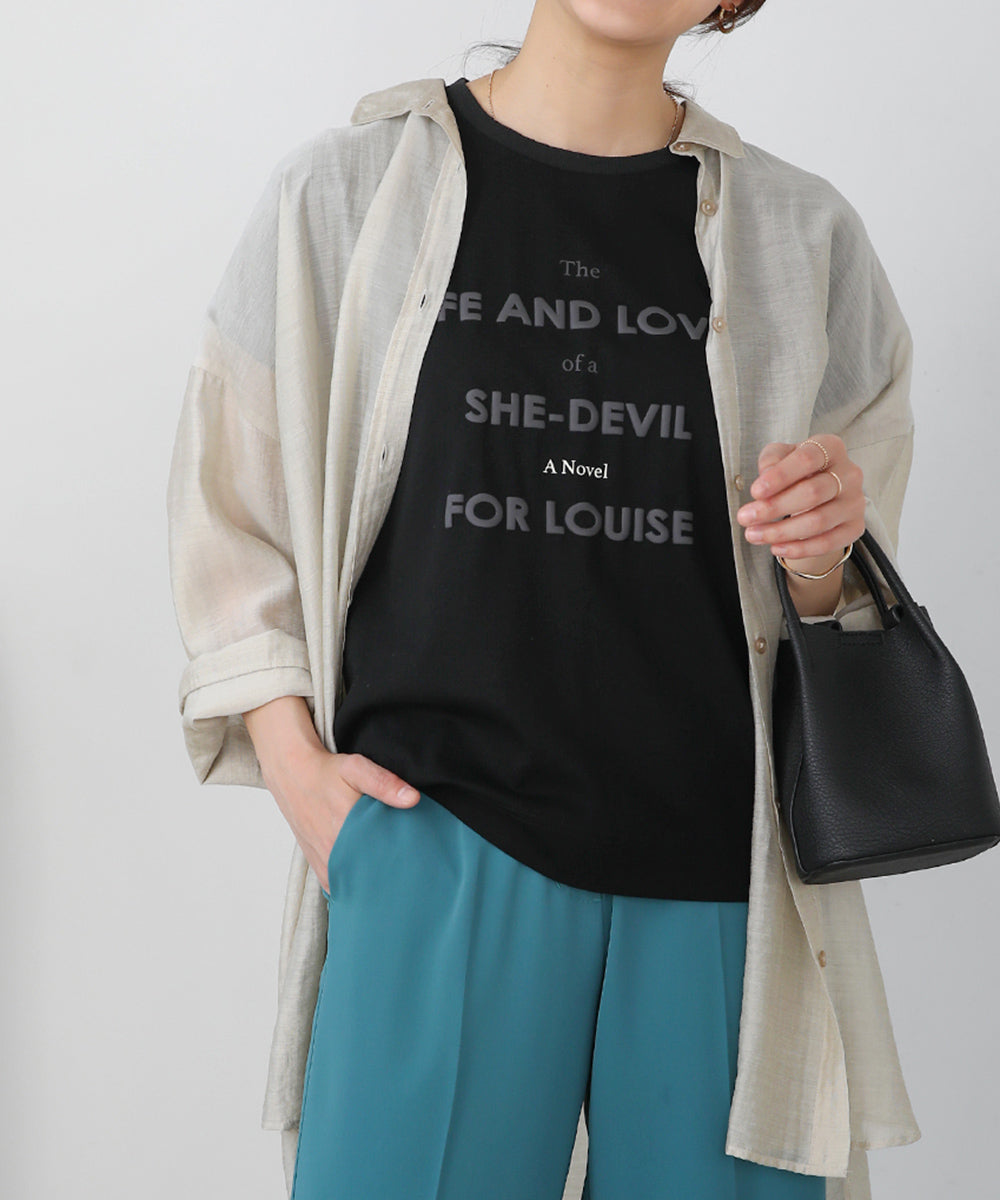 BouJeloud 発泡プリントロゴTシャツ