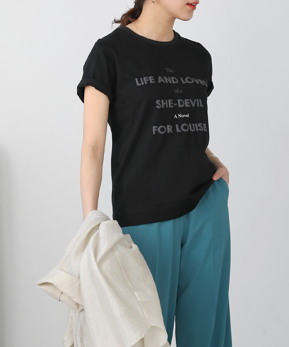 BouJeloud 発泡プリントロゴTシャツ