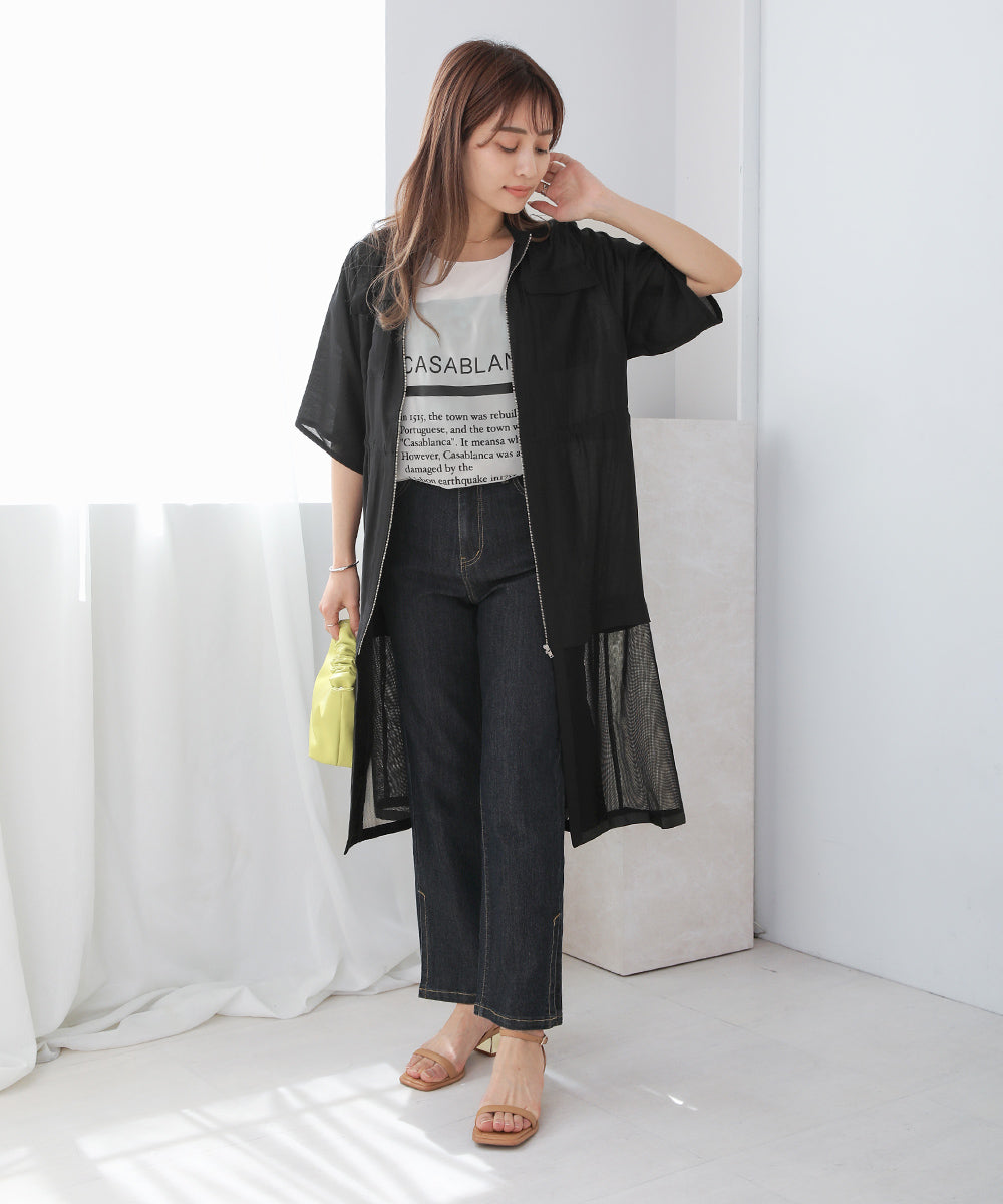 BouJeloud メッシュドッキングコート