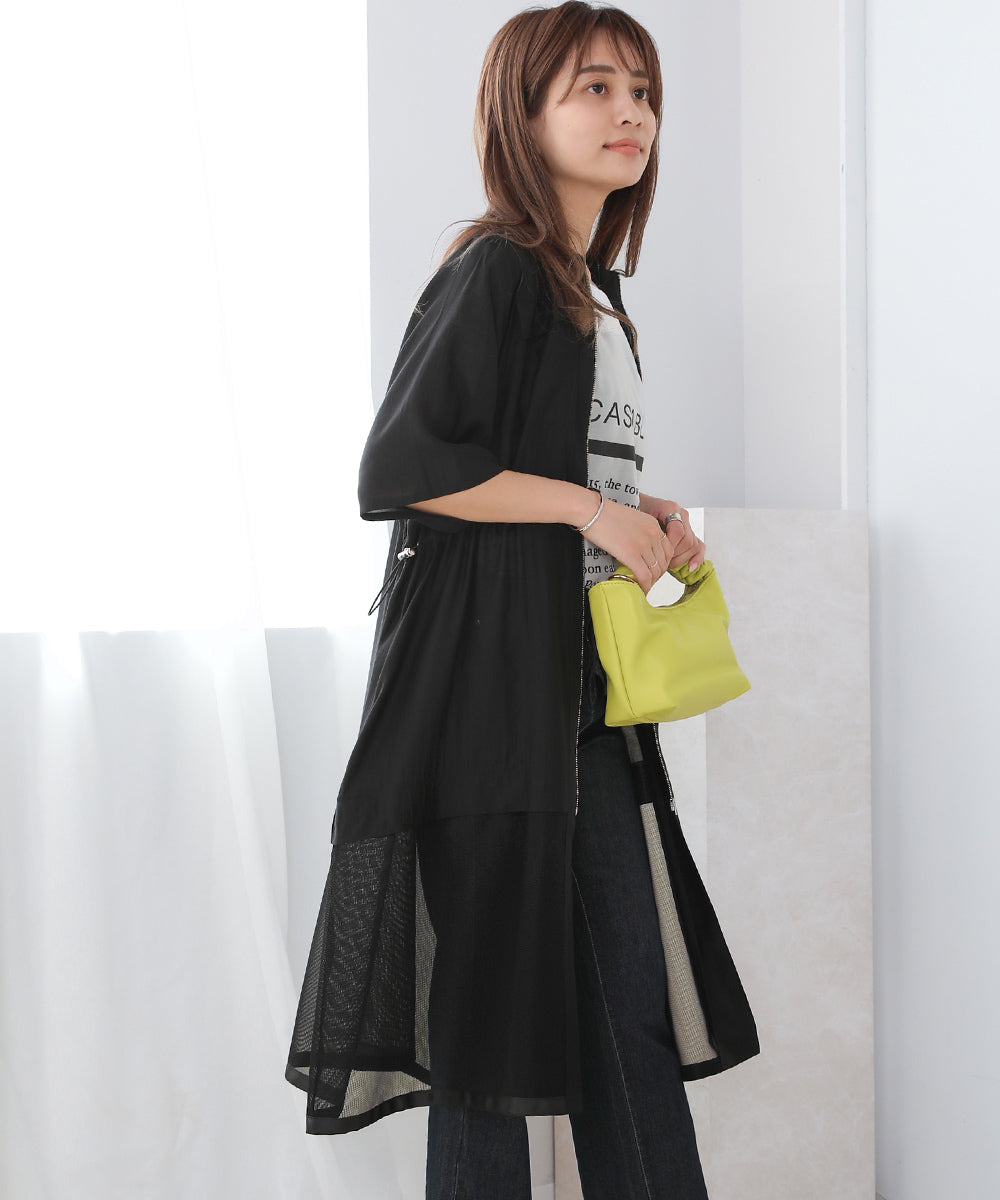 BouJeloud メッシュドッキングコート