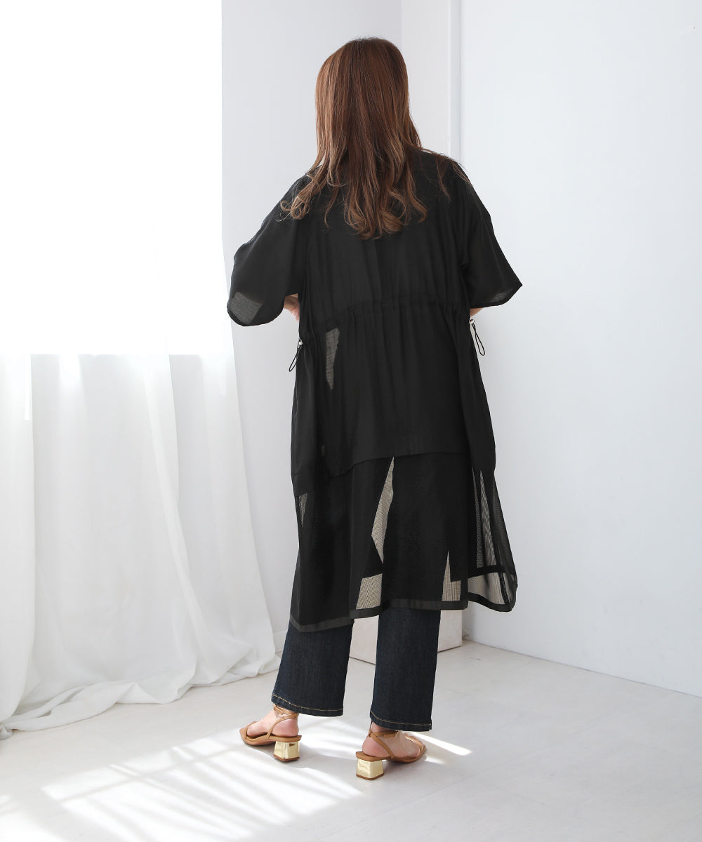 BouJeloud メッシュドッキングコート