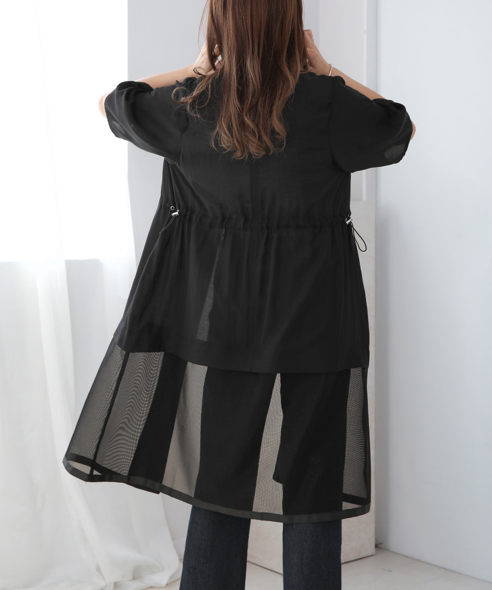 BouJeloud メッシュドッキングコート