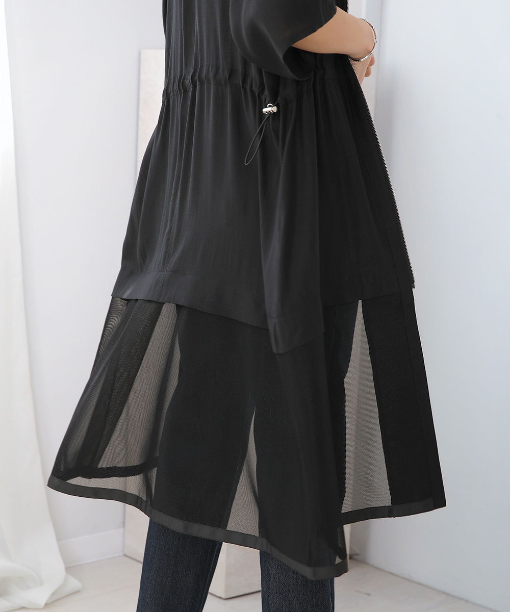 BouJeloud メッシュドッキングコート