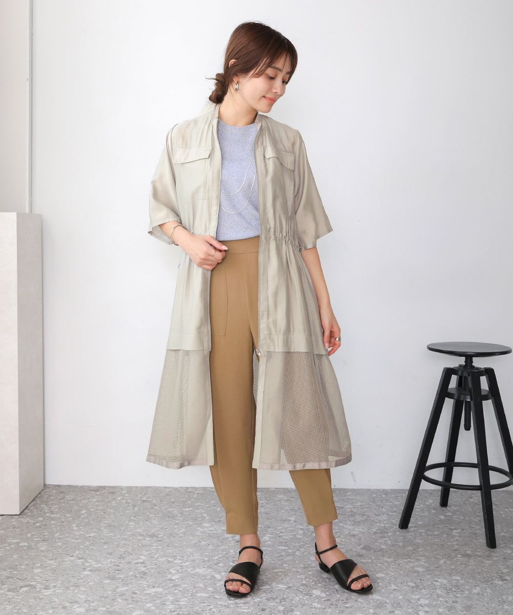 BouJeloud メッシュドッキングコート