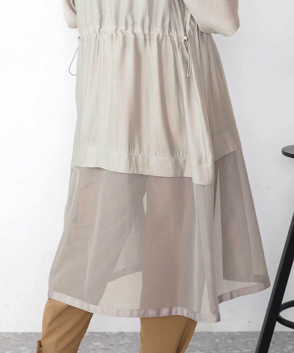 BouJeloud メッシュドッキングコート