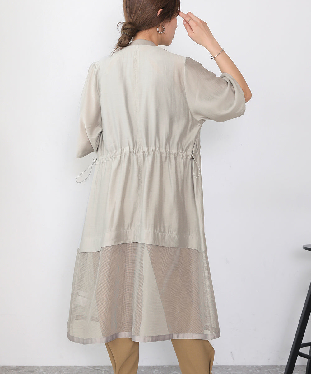 BouJeloud メッシュドッキングコート
