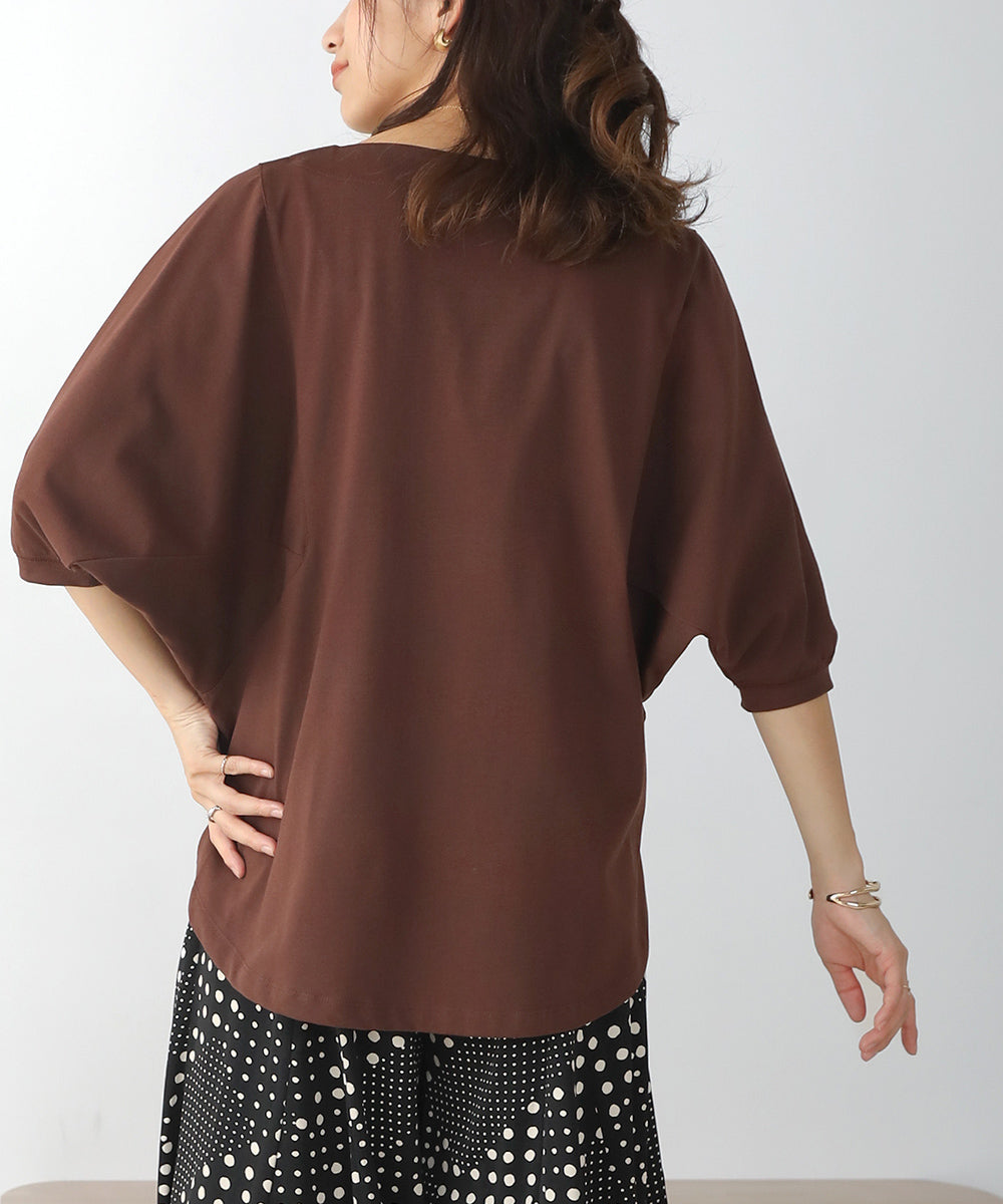 BouJeloud 細見えカットドルマントップス