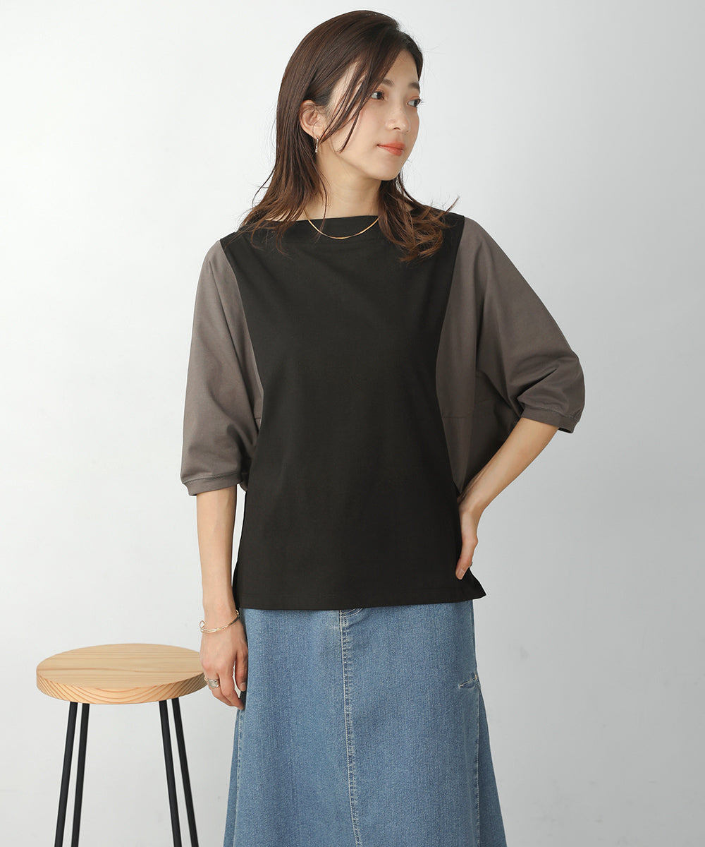 BouJeloud 細見えカットドルマントップス