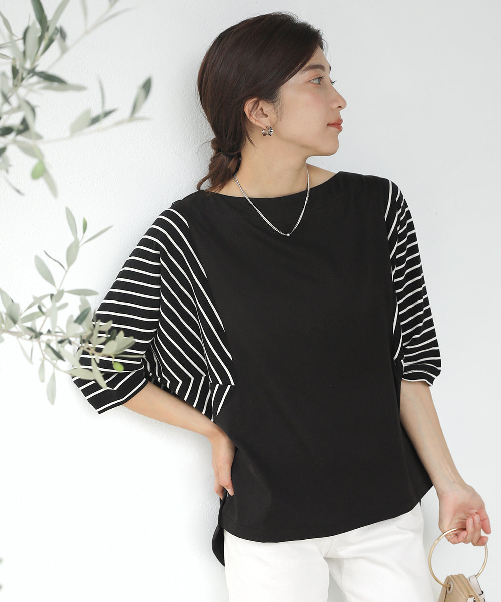 BouJeloud 細見えカットドルマントップス