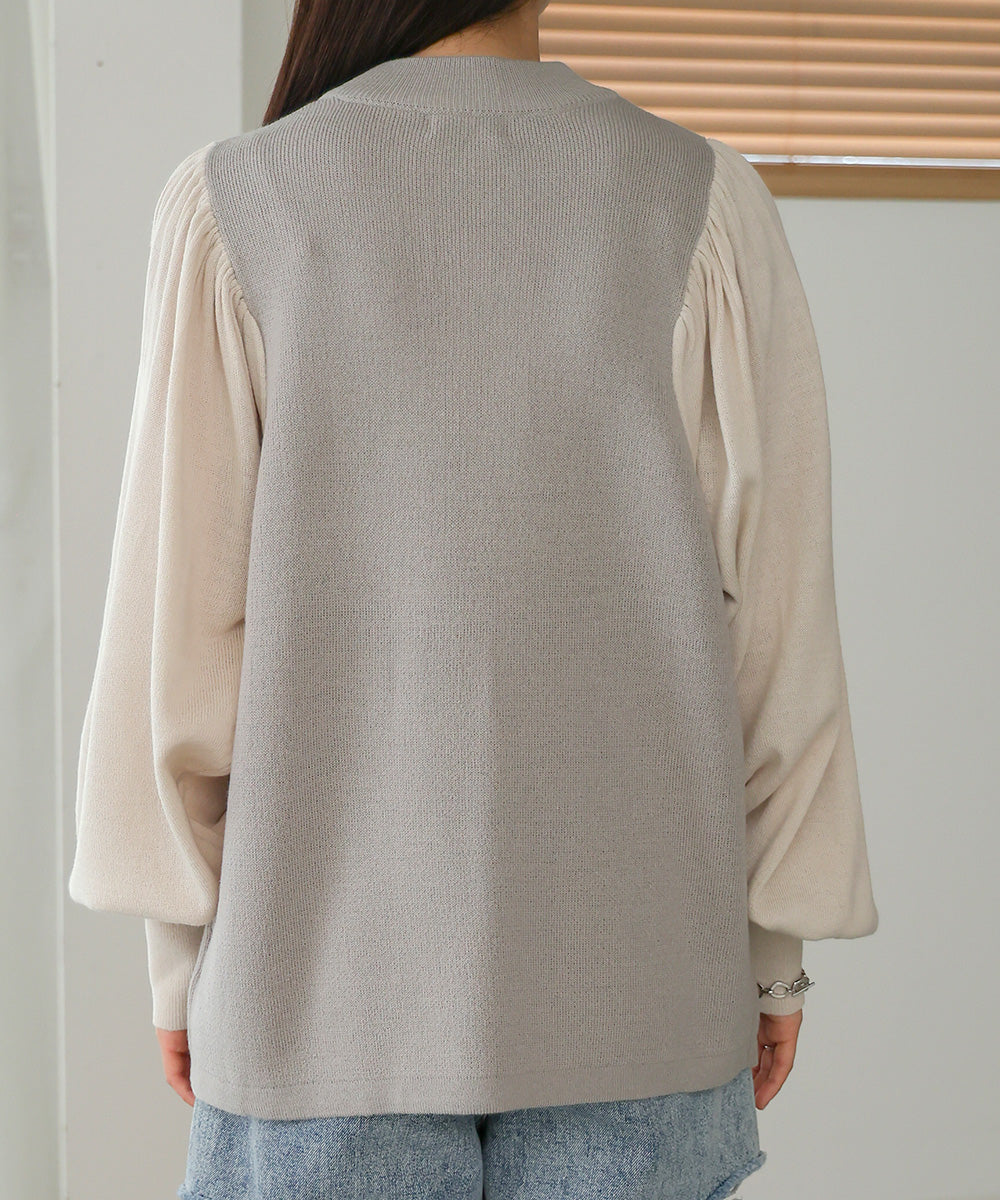 Bab 配色プチハイニットトップス