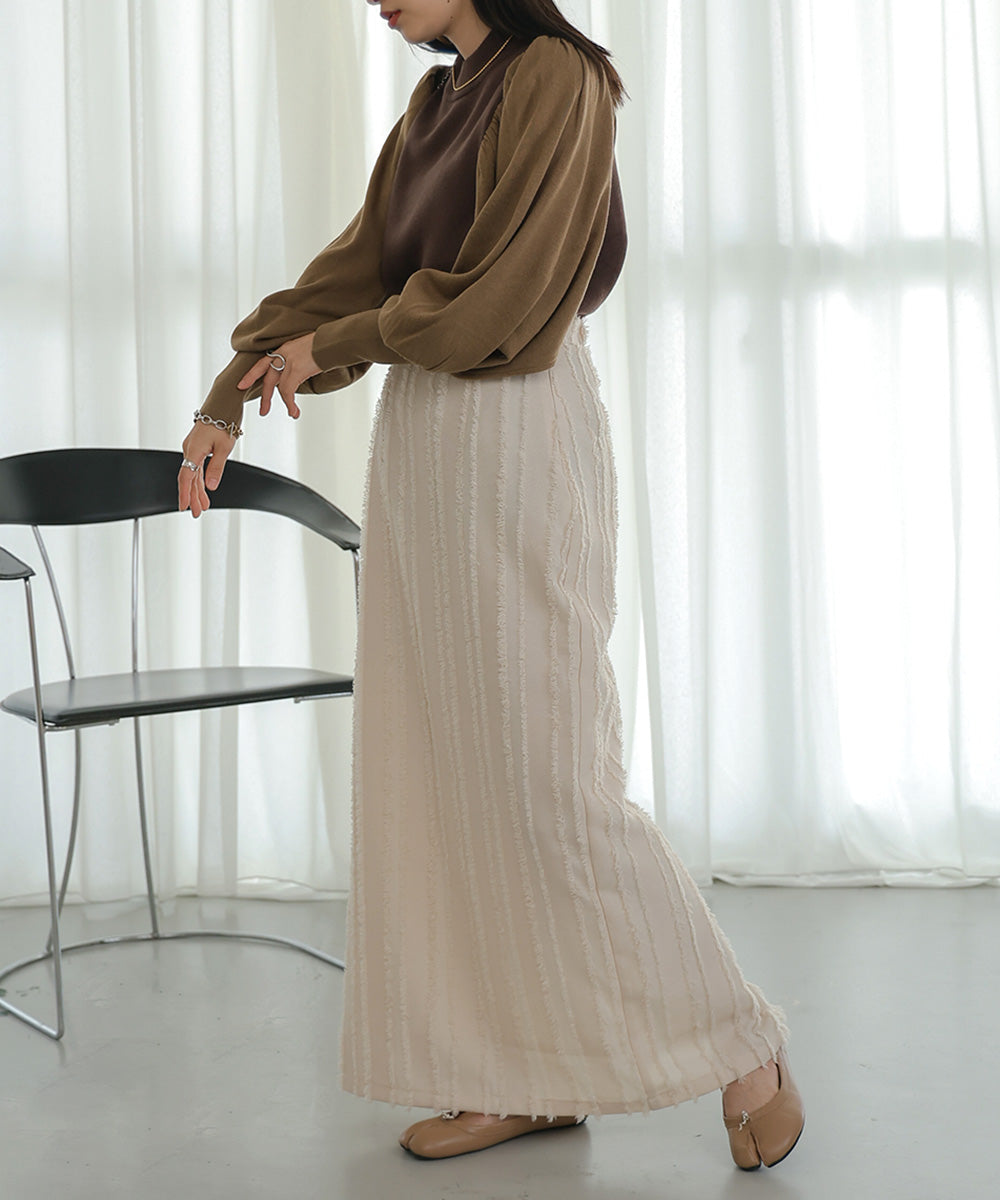 Bab 配色プチハイニットトップス