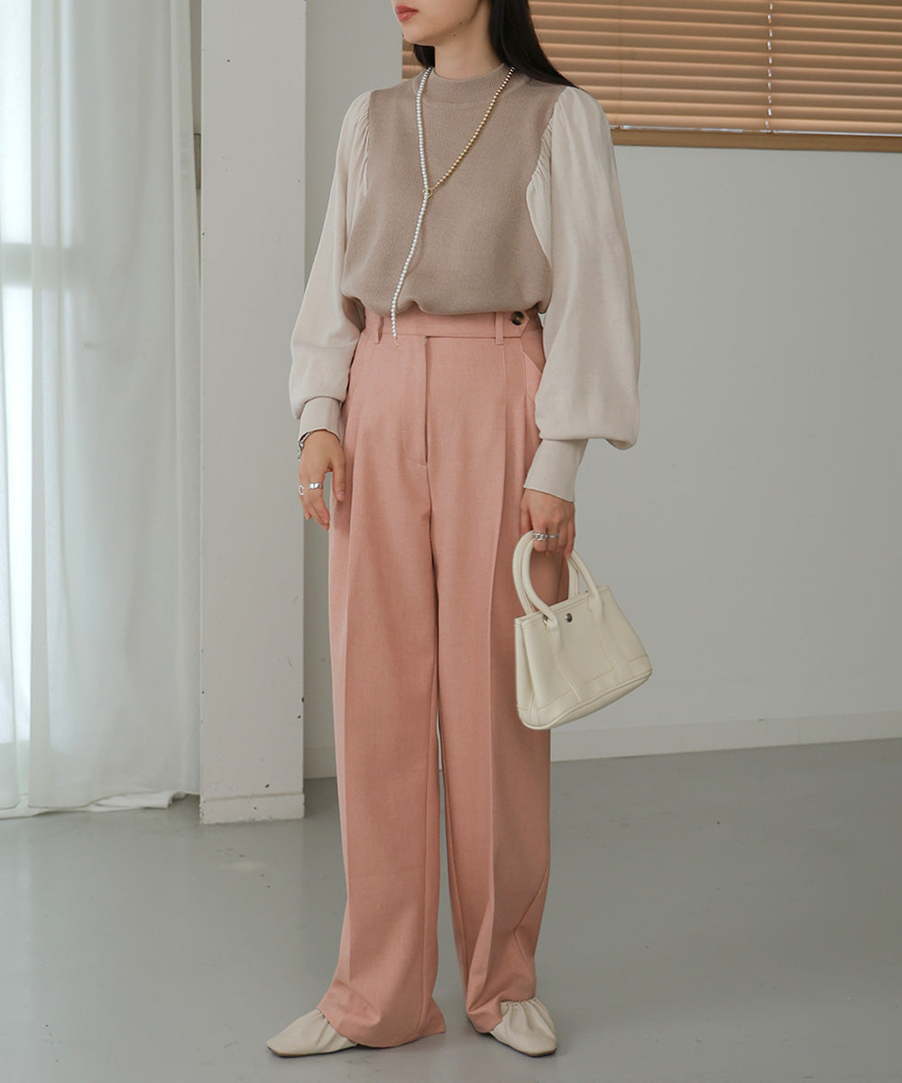 Bab 配色プチハイニットトップス