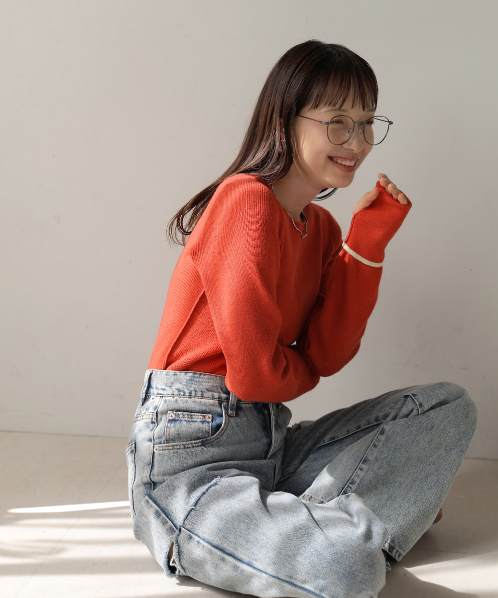 Bab 2way指ぬきニットトップス