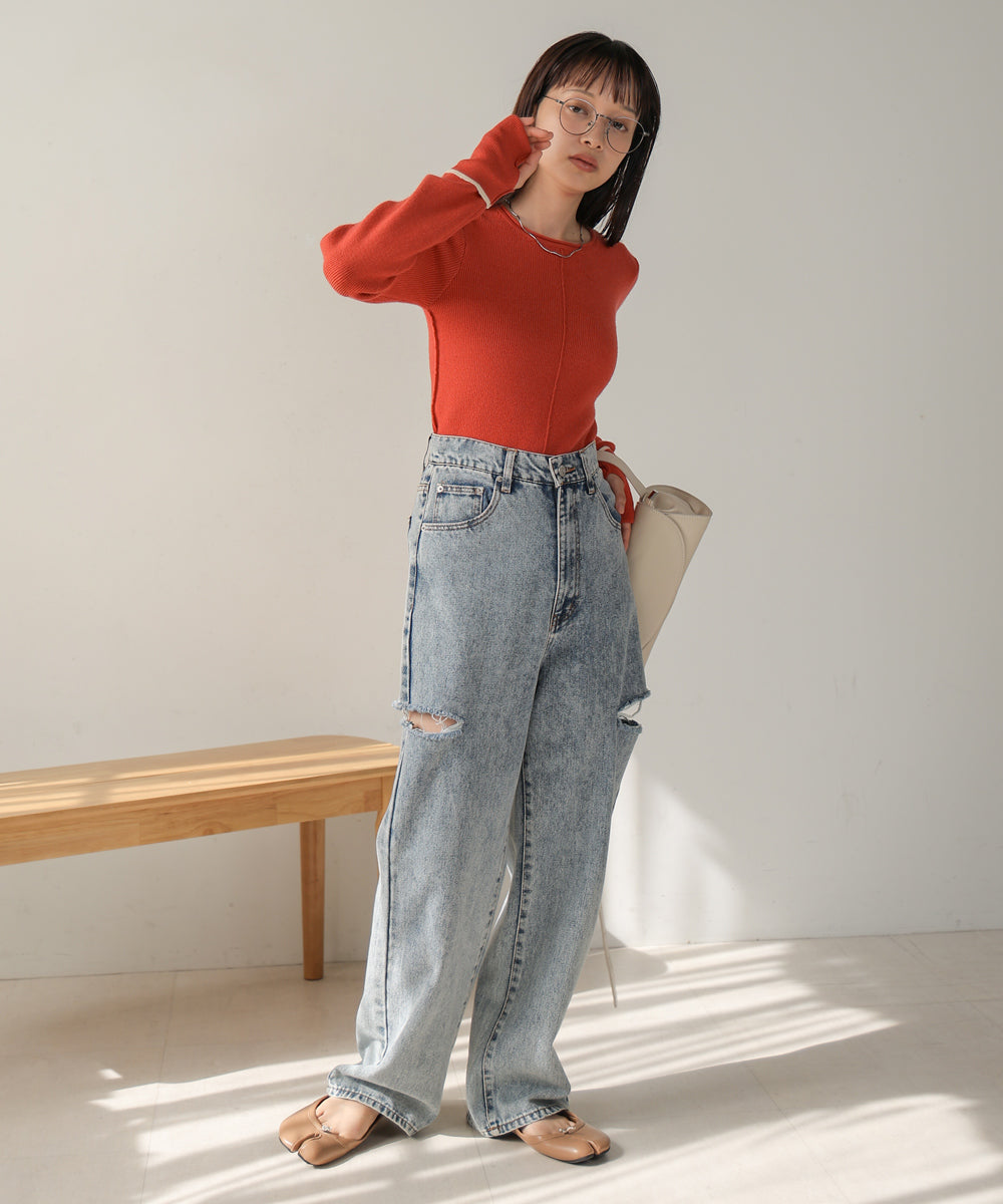 Bab 2way指ぬきニットトップス