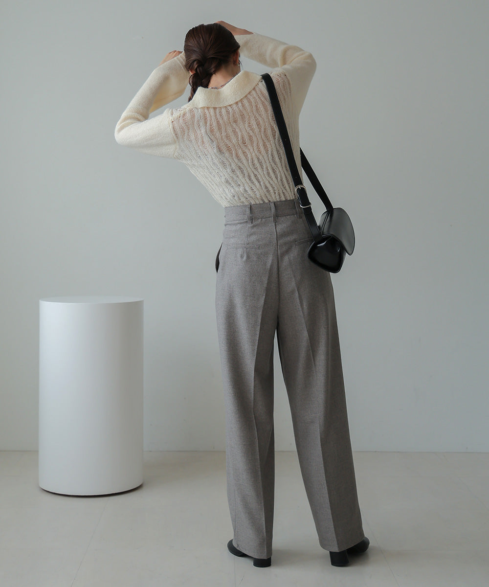 【S・M・Lサイズ展開有り】センタープレスツータックスラックス
